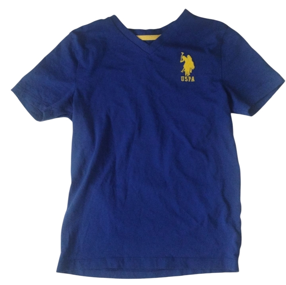 US Polo Assn Boys Blue T Shirt Size 6-7